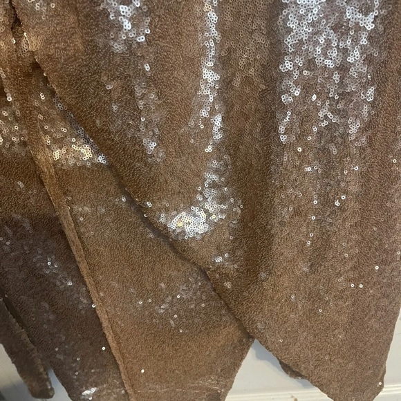 Eloquii 22 Rose Gold Sequin Wrap Dress - Picture 2 of 5